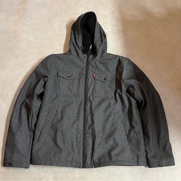 Levi's jacket XL. Heather black. Red tab. Fall winter. Men. Hood - Picture 9 of 9